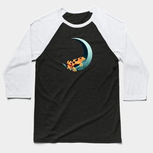 Frog on Moon Baseball T-Shirt